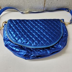 Royal blue Amarita Singh quilted bag.